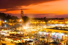 Jamaa El Fna, Marrakesh, Morocco.-kasto-Framed Photographic Print