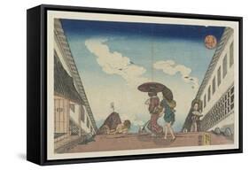 Kasumigaseki, 1830-1837-Utagawa Kuniyoshi-Framed Stretched Canvas