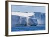 Katabatic Winds Blow Snow into the Sea Off Glacier Face at Brown Bluff, Weddell Sea, Antarctica-Michael Nolan-Framed Photographic Print