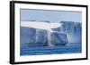 Katabatic Winds Blow Snow into the Sea Off Glacier Face at Brown Bluff, Weddell Sea, Antarctica-Michael Nolan-Framed Photographic Print