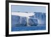 Katabatic Winds Blow Snow into the Sea Off Glacier Face at Brown Bluff, Weddell Sea, Antarctica-Michael Nolan-Framed Photographic Print