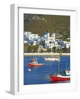 Katapola Port, Amorgos, Cyclades, Aegean, Greek Islands, Greece, Europe-Tuul-Framed Photographic Print