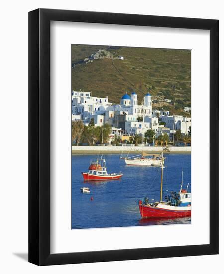 Katapola Port, Amorgos, Cyclades, Aegean, Greek Islands, Greece, Europe-Tuul-Framed Premium Photographic Print