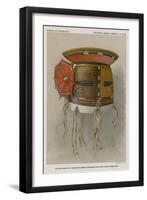 Katcina Mask with Squash Blossom Appendage and Rain Cloud Symbolism-null-Framed Giclee Print