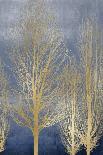 Gold Trees on Aqua Panel II-Kate Bennett-Art Print