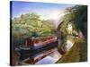 Kate Boat on the Grand Union Canal, 2001-Kevin Parrish-Stretched Canvas