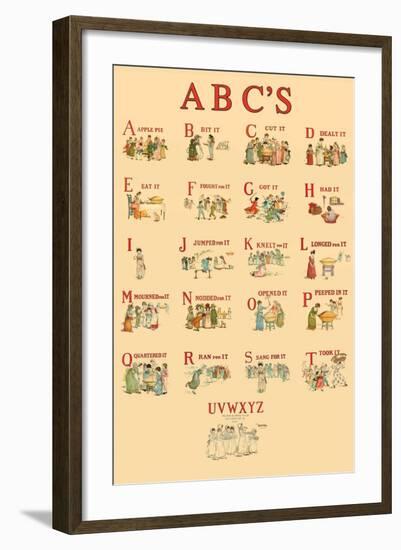 Kate Greenaway's ABC's-Kate Greenaway-Framed Art Print