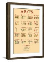 Kate Greenaway's ABC's-Kate Greenaway-Framed Art Print