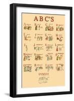 Kate Greenaway's ABC's-Kate Greenaway-Framed Art Print