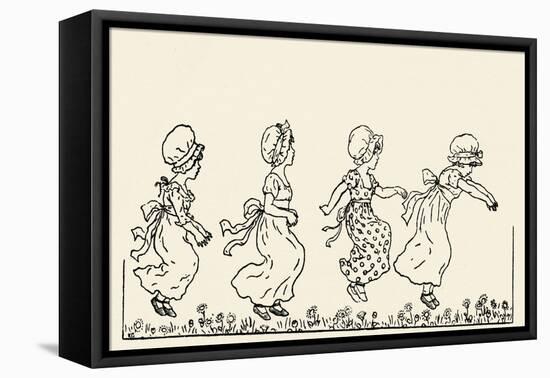 Kate Greenaway' s Marigold Garden-Kate Greenaway-Framed Stretched Canvas