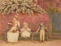 Children Dancing in a Ring on Village Green-Kate Greenaway-Art Print