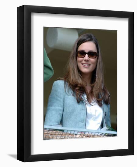 Kate Middleton in the Royal box at Cheltenham racecourse, 16th March 2007-null-Framed Premium Photographic Print