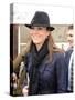 Kate Middleton, the girlfriend of Prince William, arrives at Cheltenham Racecourse in Gloucstershir-null-Stretched Canvas