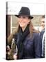 Kate Middleton, the girlfriend of Prince William, arrives at Cheltenham Racecourse in Gloucstershir-null-Stretched Canvas