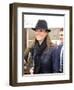 Kate Middleton, the girlfriend of Prince William, arrives at Cheltenham Racecourse in Gloucstershir-null-Framed Photographic Print