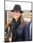 Kate Middleton, the girlfriend of Prince William, arrives at Cheltenham Racecourse in Gloucstershir-null-Mounted Photographic Print