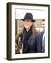 Kate Middleton, the girlfriend of Prince William, arrives at Cheltenham Racecourse in Gloucstershir-null-Framed Photographic Print