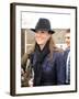 Kate Middleton, the girlfriend of Prince William, arrives at Cheltenham Racecourse in Gloucstershir-null-Framed Photographic Print