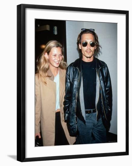 Kate Moss and Johnny Depp-null-Framed Premium Photographic Print