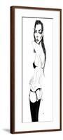 Kate Moss - caricature of English fashion model, born 1974-Neale Osborne-Framed Giclee Print