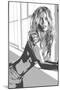Kate Moss-Emily Gray-Mounted Giclee Print
