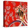 Kate's bike-Linda Arthurs-Stretched Canvas