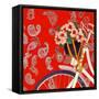 Kate's bike-Linda Arthurs-Framed Stretched Canvas