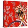 Kate's bike-Linda Arthurs-Stretched Canvas