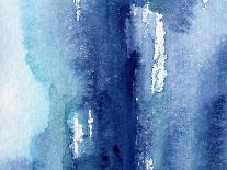 Seamless Pattern of Watercolor Blue Circles in Polka Dot Style-Katerina Izotova Art Lab-Laminated Premium Giclee Print