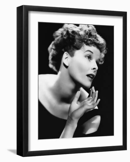 Katharine Hepburn (b/w photo)-null-Framed Photo