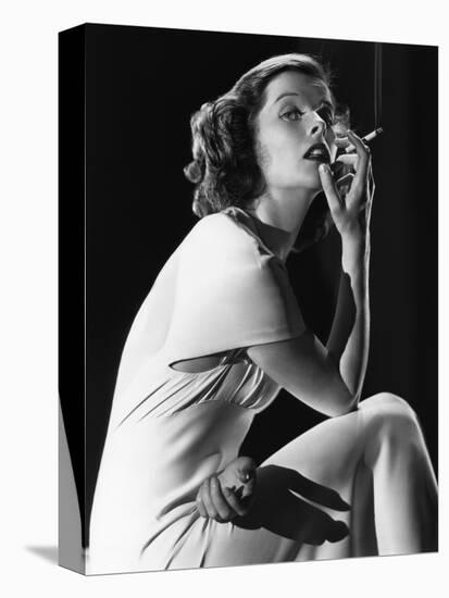 Katharine Hepburn (b/w photo)-null-Stretched Canvas