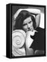 Katharine Hepburn (b/w photo)-null-Framed Stretched Canvas