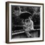 Katharine Hepburn in African Jungle, Filming "The African Queen" Along the Ruki River in the Congo-Eliot Elisofon-Framed Premium Photographic Print