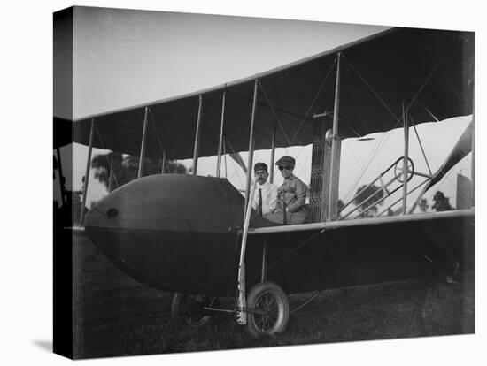 Katharine Wright with Orville in Model HS Plane Photograph - Kitty Hawk, NC-Lantern Press-Stretched Canvas