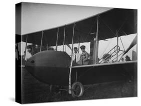 Katharine Wright with Orville in Model HS Plane Photograph - Kitty Hawk, NC-Lantern Press-Stretched Canvas