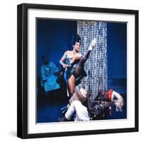 Katherine Dunham with Drummer, Ladji Camara During Sequence in Dance Revue "Bamboche"-Allan Grant-Framed Premium Photographic Print