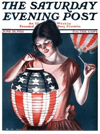 "Japanese Lantern," Saturday Evening Post Cover, June 28, 1924