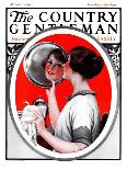 "Woman in Red Cloche and Scarf," Country Gentleman Cover, November 8, 1924-Katherine R. Wireman-Giclee Print
