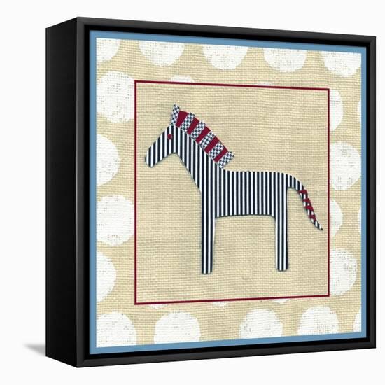 Katherine's Zebra-Chariklia Zarris-Framed Stretched Canvas