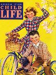 Spring Bike Ride - Child Life, March 1946-Katherine Wireman-Mounted Giclee Print