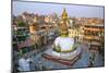 Kathesimbu Stupa with Buddha Wisdom Eyes and Prayer Colorful Flags in Kathmandu, Nepal-mazzzur-Mounted Photographic Print