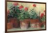 Kathleens Geraniums Crop-Carol Rowan-Framed Art Print