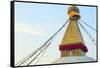 Kathmandu Nepal Boudhanath Stupa at the Famous Religious Temple-Bill Bachmann-Framed Stretched Canvas
