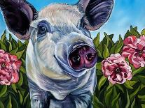 Pigs and Peonies-Kathryn Wronski-Art Print