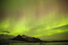 Iceland, Fjallsarlon. the Northern Lights Appearing in the Sky at Fjallsarlonll.-Katie Garrod-Photographic Print