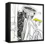 Katie's Bike-Linda Arthurs-Framed Stretched Canvas