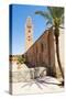 Katoubia Mosque and Palm Tree in Djemaa El Fna-Matthew Williams-Ellis-Stretched Canvas