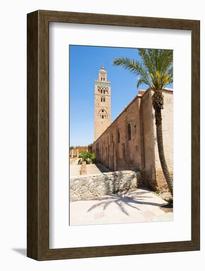 Katoubia Mosque and Palm Tree in Djemaa El Fna-Matthew Williams-Ellis-Framed Photographic Print