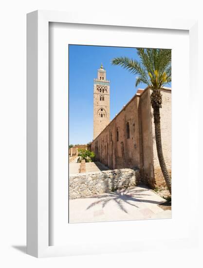 Katoubia Mosque and Palm Tree in Djemaa El Fna-Matthew Williams-Ellis-Framed Photographic Print