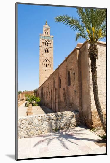 Katoubia Mosque and Palm Tree in Djemaa El Fna-Matthew Williams-Ellis-Mounted Photographic Print